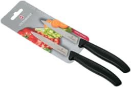 Cuchillo VERD 2U DENT+LISO Negro 10CM