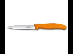 Cuchillo VERD 2U DENT+LISO Naranja 10 Cm