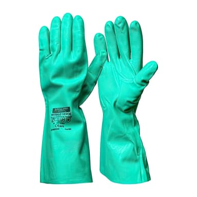 Guante Nitrilo Flocado T/7 Verde