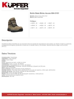 Botin Bata Bickz Acces 804 N 38